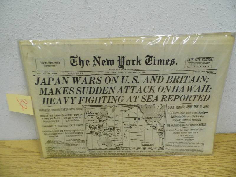 lot 32 image: 1941 New York Times