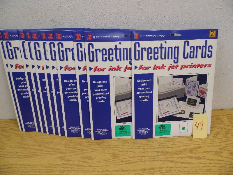 lot 49 image: 12 Packs of Greeting Card Paper