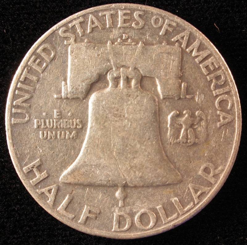 1952 D FRANKLIN SILVER HALF DOLLAR