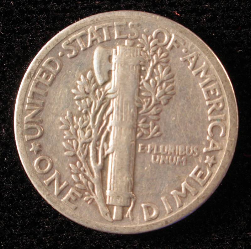 1939 US MERCURY SILVER DIME FINE