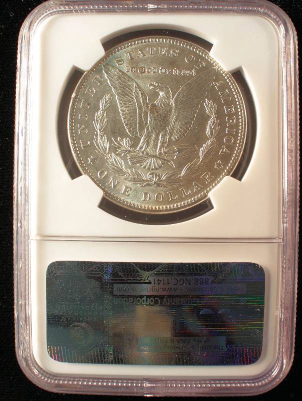 1886 MORGAN SILVER DOLLAR AU58 NGC CERTIFIED