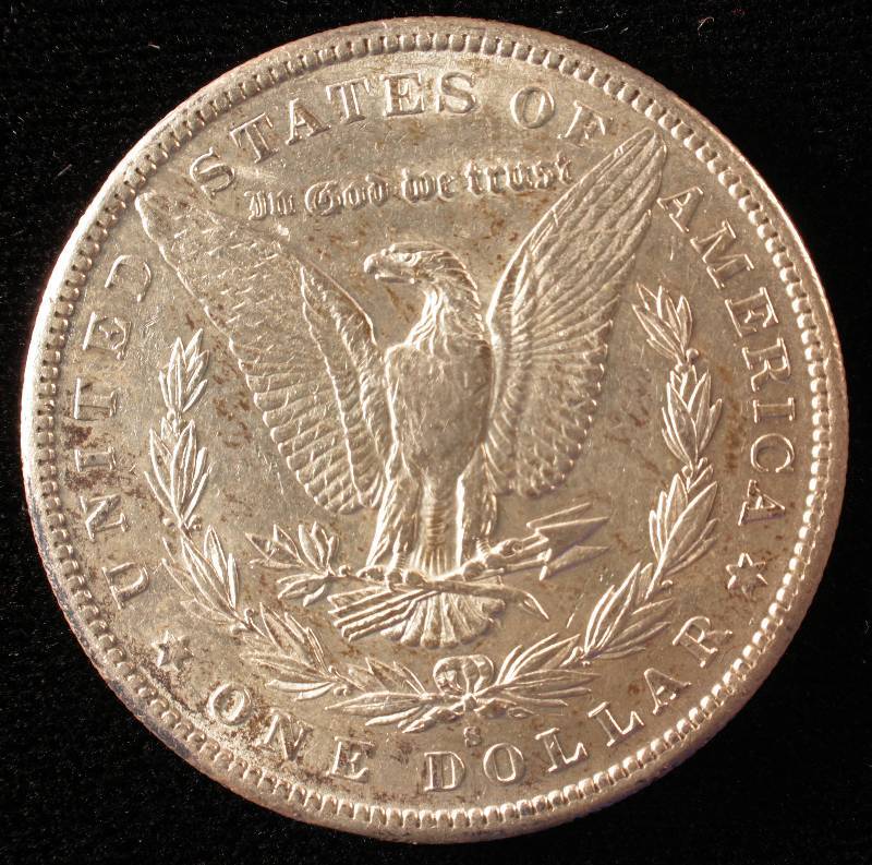 1883 S MORGAN SILVER DOLLAR AU