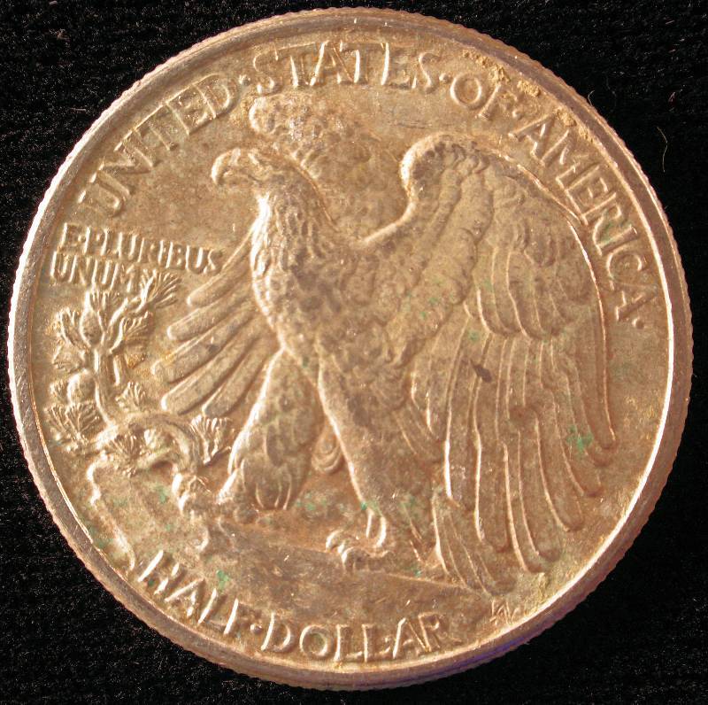1942 WALKING LIBERTY SILVER HALF DOLLAR XF DETAILS