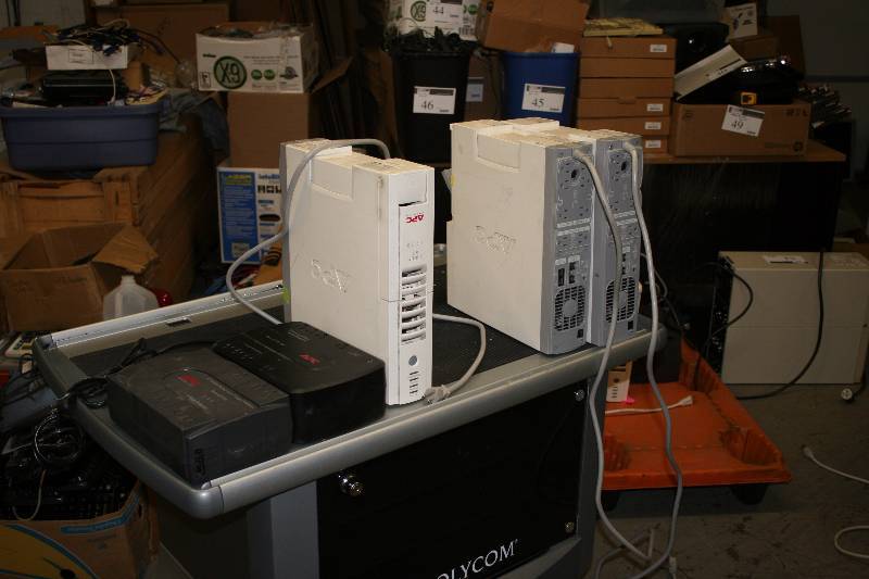 lot 60 image: Lot of (5) Battery Back-Ups Including APC 1200 APC 350 And More 4 out of 5 Powers On.