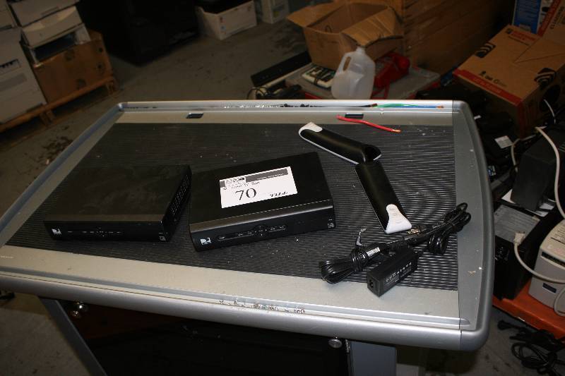 lot 70 image: Loto f (2) Direct TV Boxes Black Does Not Include Cords.