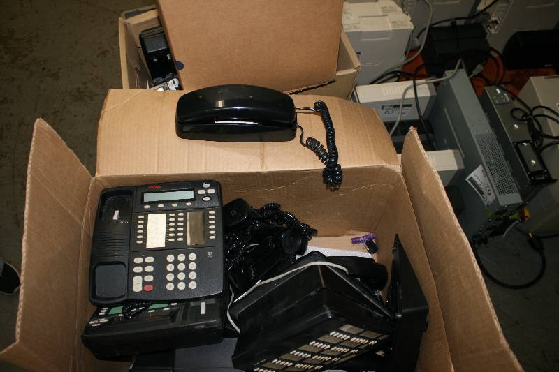 lot 78 image: Box Lot of Miscellaneous Handset Office Phones.