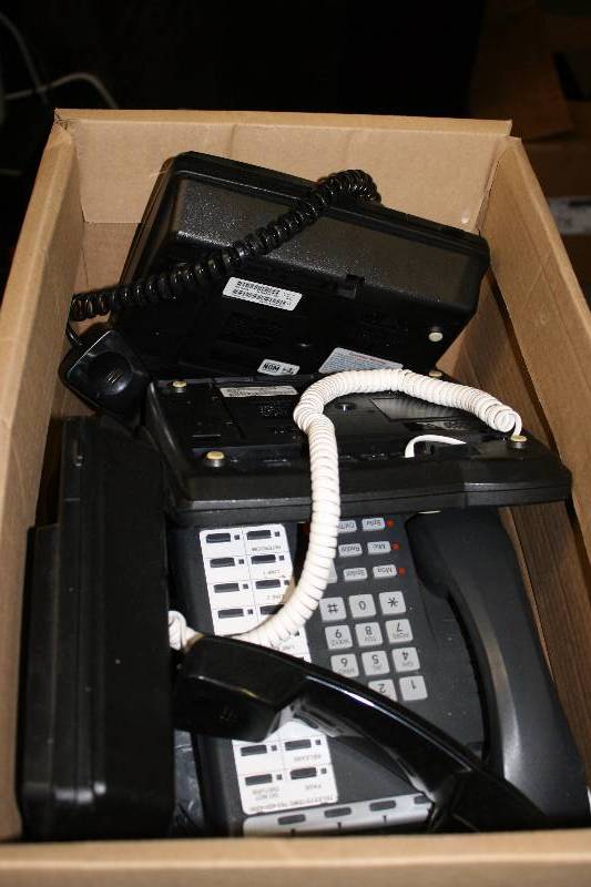 lot 80 image: Box Lot of Miscellaneous Handset Office Phones.