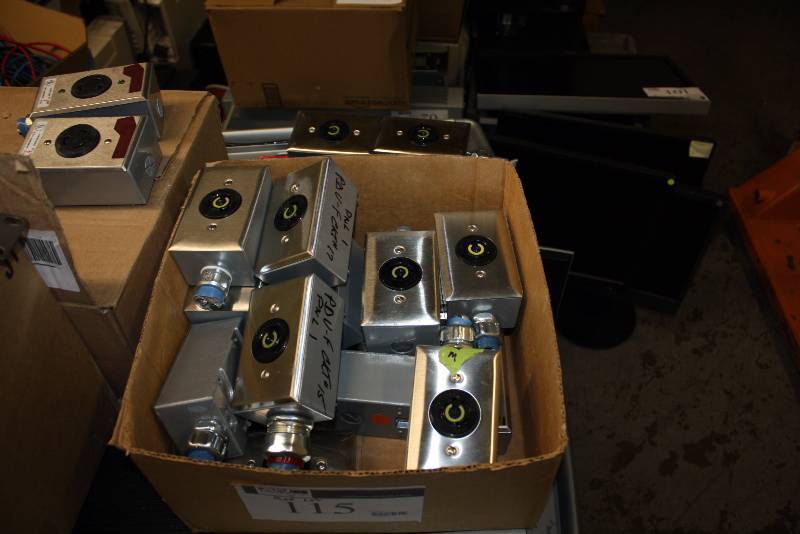 lot 115 image: Box Lot Of Miscellaneous Electrical Outlet Boxes.