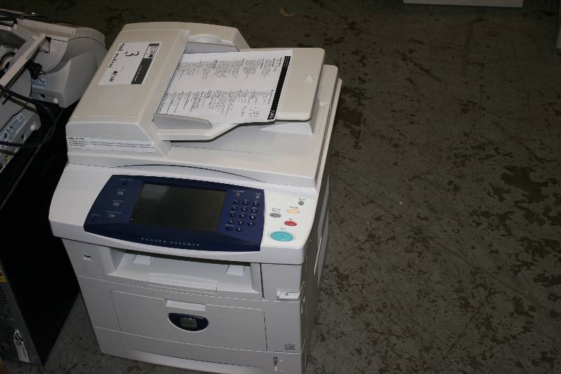 lot 3 image: Xerox Phaser 3635MFPX Multifunction CopierEmailFaxLAN FaxPrinterScanner AC110-127V  5060Hz 7A Tested & Operational.