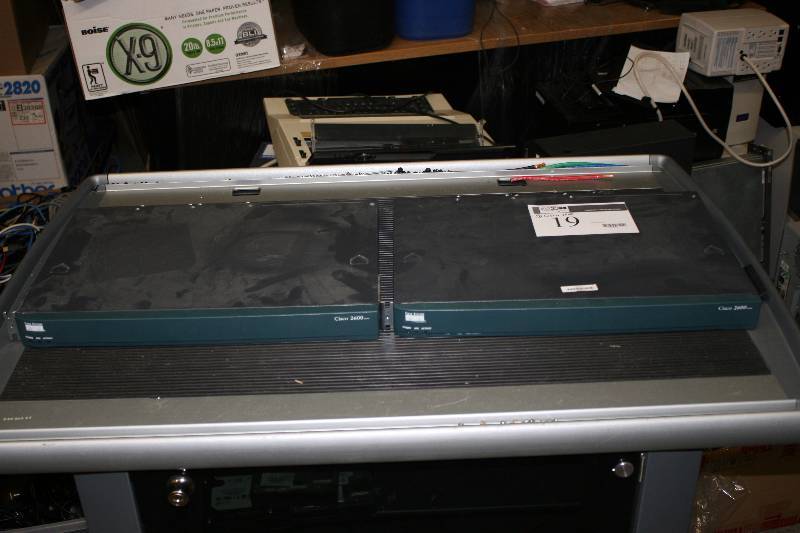 lot 19 image: Lot of (2) Cisco 2500 Series Wired Router.