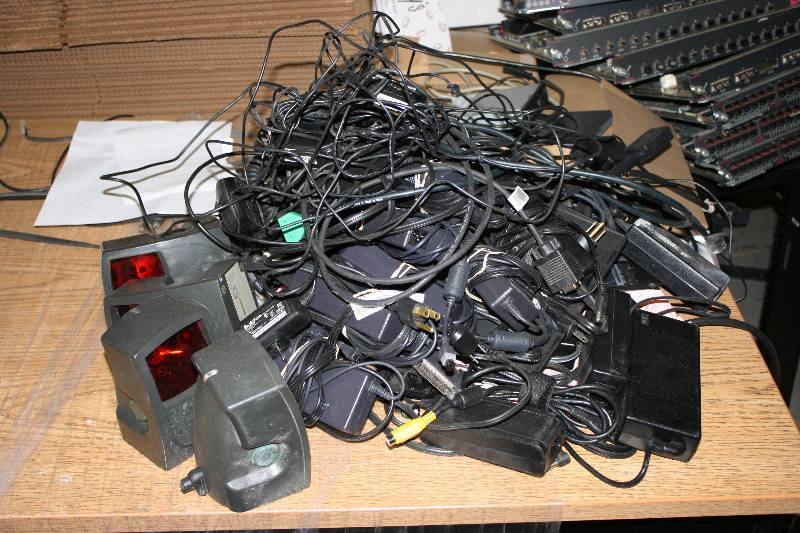 lot 48 image: Box Lot of Miscellaneous Electronics Hardware.
