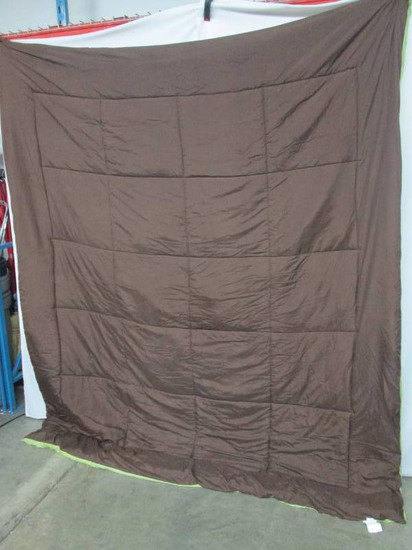 Alcove Solid Color Reversible King Comforter - FernChocolate