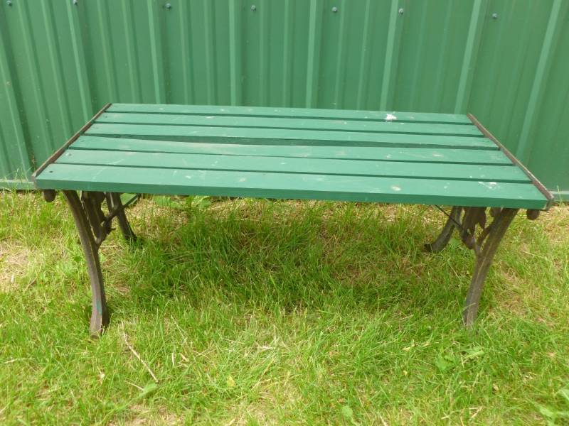 lot 63 image: Cast Iron Framed Bench