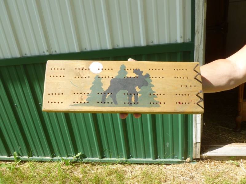 lot 77 image: Northwoods Cribbage Board