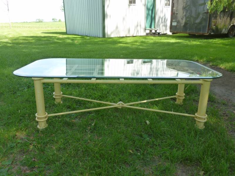 lot 82 image: Glass Top Coffee Table