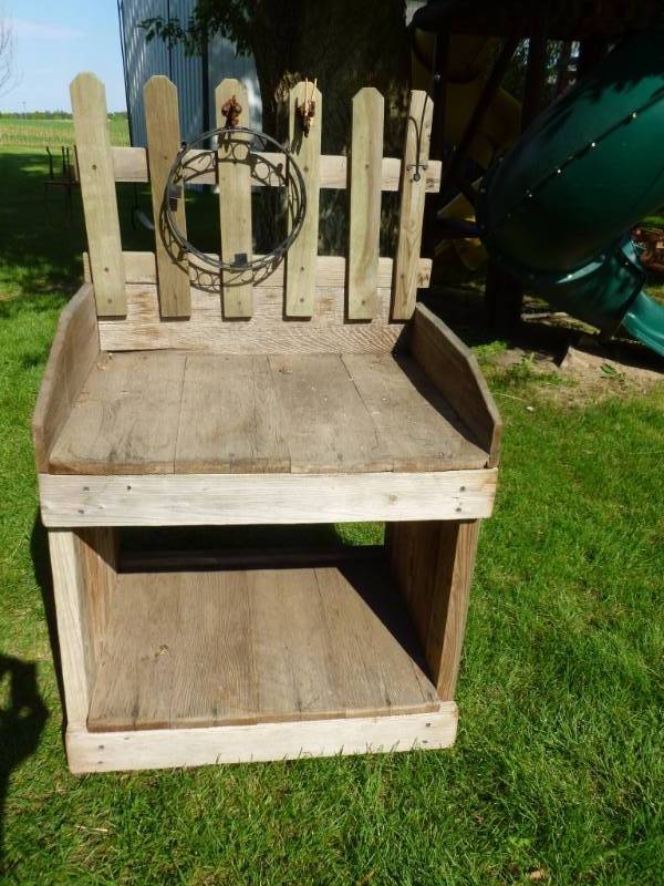 lot 123 image: Barn Wood Cabinet