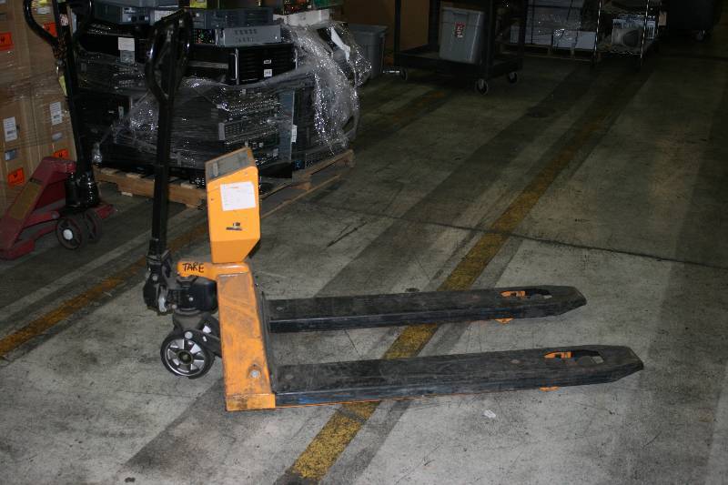 lot 7 image: U-Line Pallet Jack wWeight Screen & Controls 27 x 62 x 48.