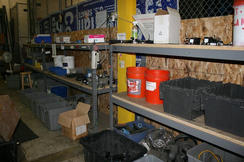 lot 31 image: Metal Shelving Lot Including Uprights 24 Wide (10) Shelves, 24 x 47.5 (39) Upright 12 Wide (1) Contents Not Included.