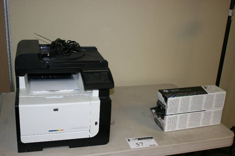 lot 56 image: Laserjet Pro CM1415fnw Color MFP PrinterScanner Includes Laserjet Toner Box (2) Tested & Operational.