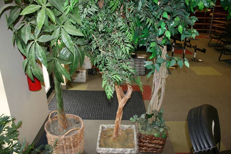 lot 90 image: Lot of (3) Fake Plants wPots.