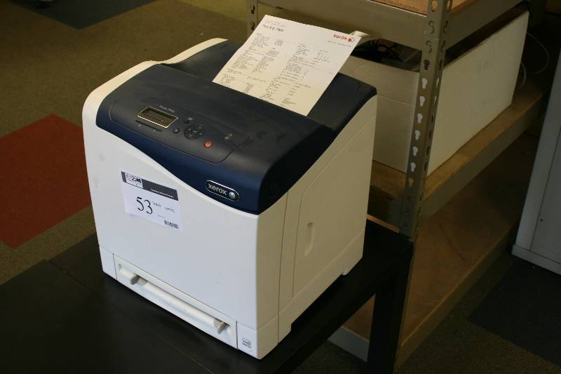 lot 53 image: Xerox Phaser 6500 Color Laser Printer Tested & Operational.
