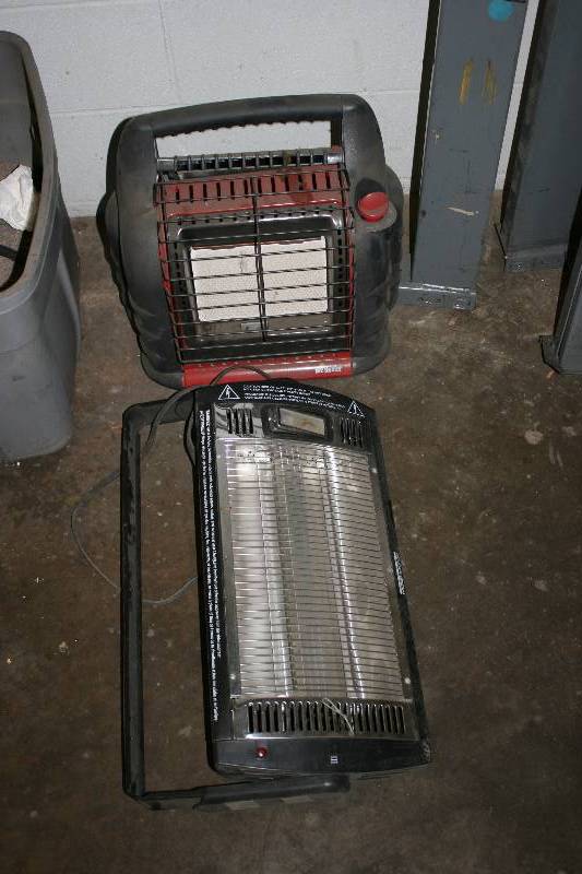 lot 243 image: Lot of (2) Portable Heaters Including Mr. Heater Pro Fusion Heat Ceiling Mounted Utility Heater.