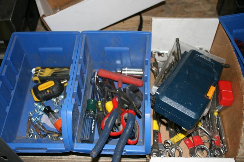 lot 270 image: Tool Lot Including Miscellaneous Drill Bits Wrenches Allen Keys And More.