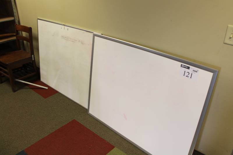 lot 121 image: Lot of (2) Dry Erase Boards 36 x 48.