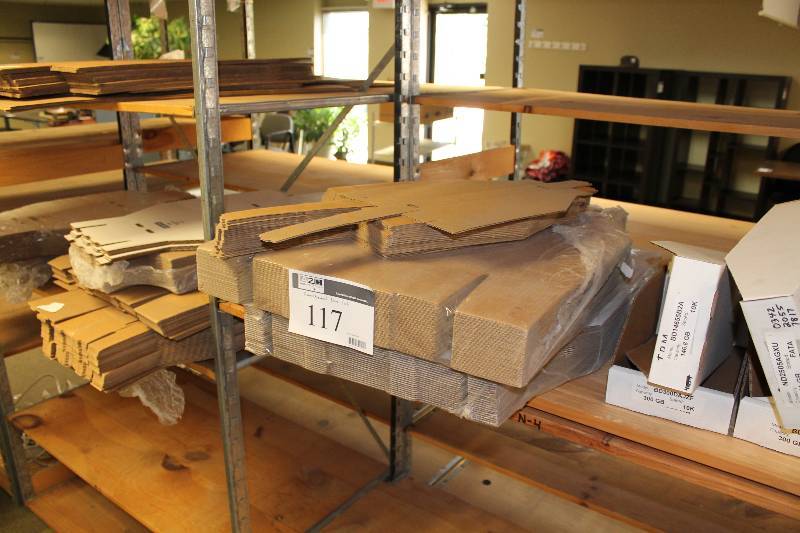 lot 117 image: U-Line Cardboard Box Lot Including U-Line Bins S-705 And More.