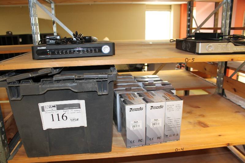 lot 116 image: Security Lot Including Zmodo Security & Surveillance CCD Security Camera (14) Lorex Channel Surveillance System, (2).