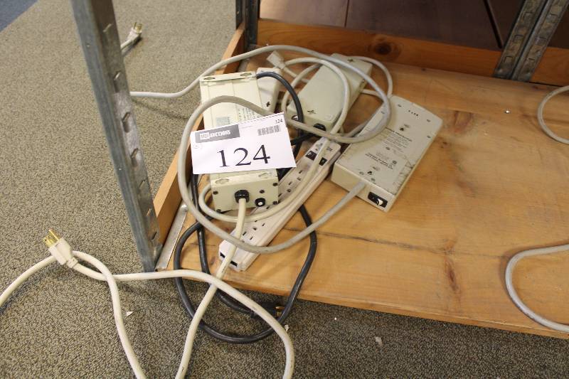 lot 124 image: Lot of (3) Surge Protection Power Strips wMultiple Outlets.