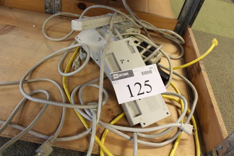 lot 125 image: Lot of (3) Surge Protection Power Strips wMultiple Outlets.