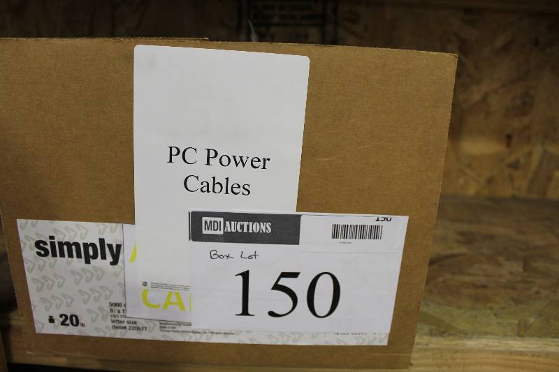 lot 150 image: Box Lot of PC Power Cables.