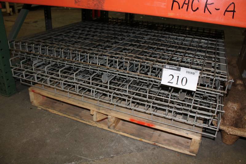 lot 210 image: Lot of (10) Metal Rack Shelves 45 x 46.