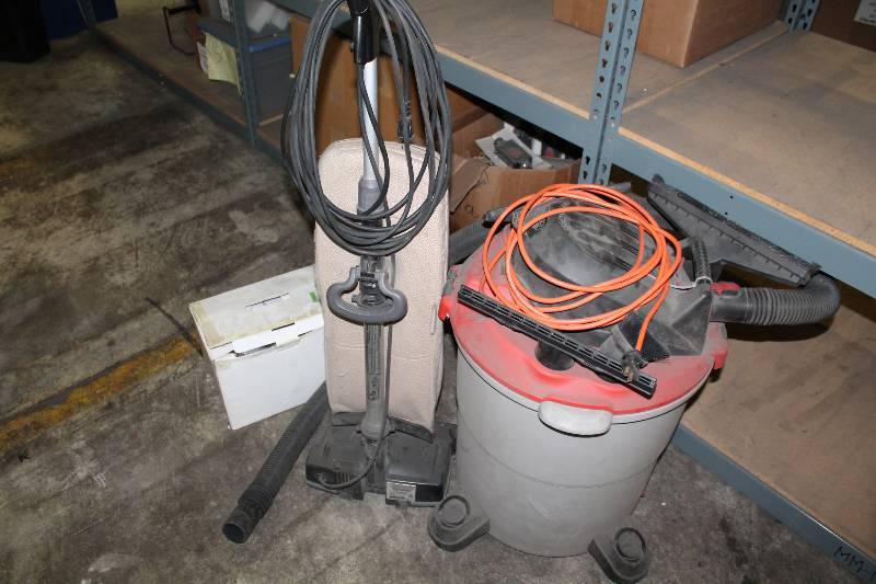 lot 189 image: Lot of (3) Vacuum Cleaners Including Oreck XL Vacuum Industex Vacuum Cleaner Model ASP 101 Workshop Vacuum wHoses.