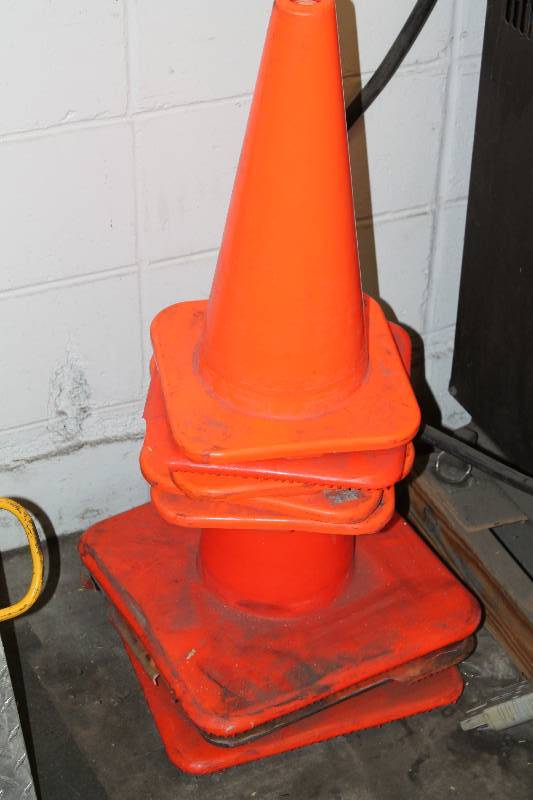 lot 237 image: Lot of (8) Orange Caution Cones.