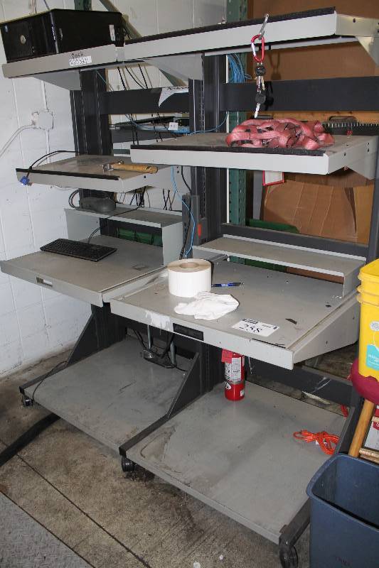 lot 258 image: Shelving Units 69 x 33.5 x 74 Contents Not Included.