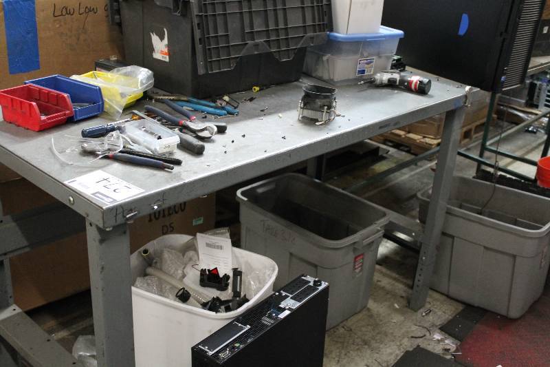 lot 274 image: Work Table 28 x 60 x 36 Contents Not Included.