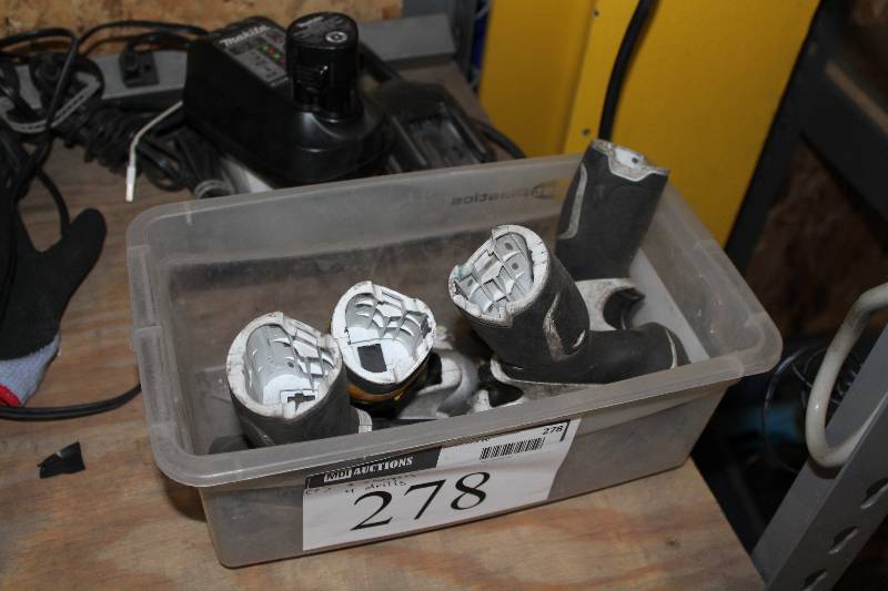 lot 278 image: Lot of (7) Including Makita Power Drills (4) Battery Chargers For Power Drills (3).