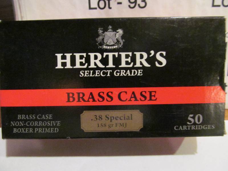 lot 90 image: Herters .38 Special Bullets