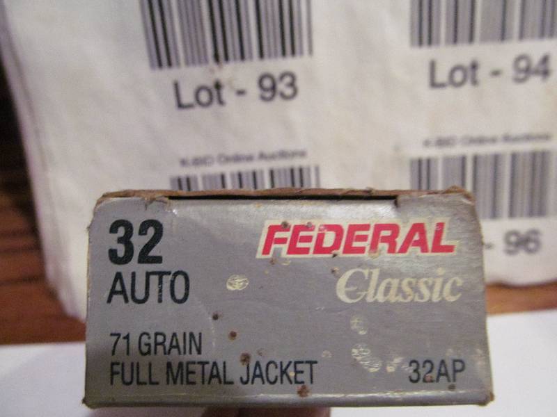lot 88 image: Federal 32 Auto FMJ Bullets