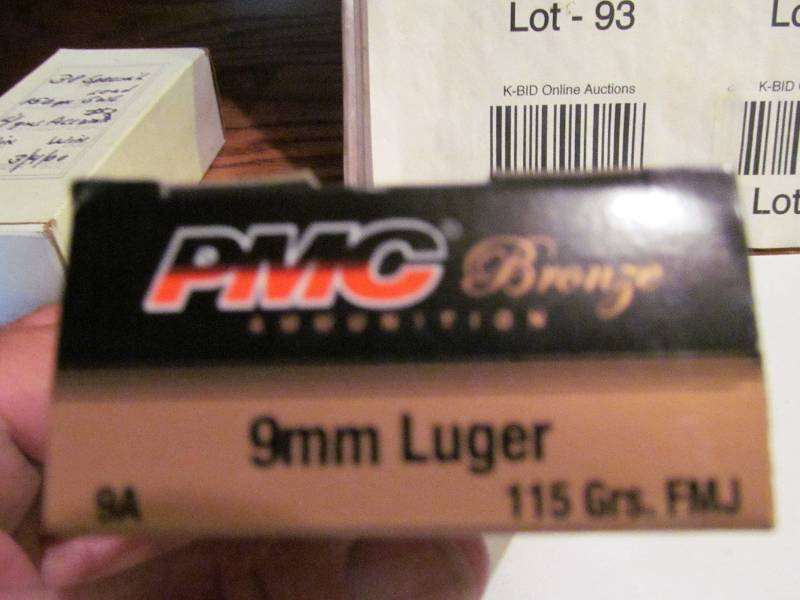 lot 94 image: PMC 9mm Bullets