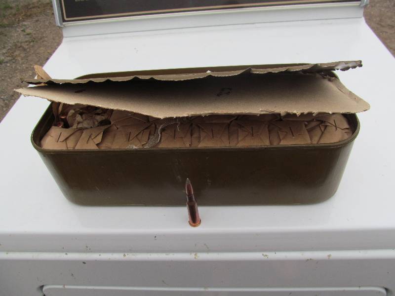 lot 114 image: 7.62 box of ammunition