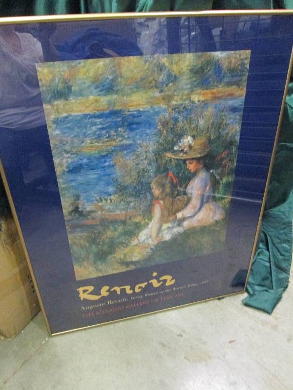 lot 11 image: Large picture of a lady and child a...