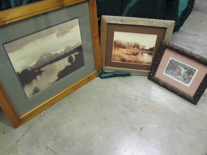 lot 15 image: Qty 3 Pictures of  rivers and build...