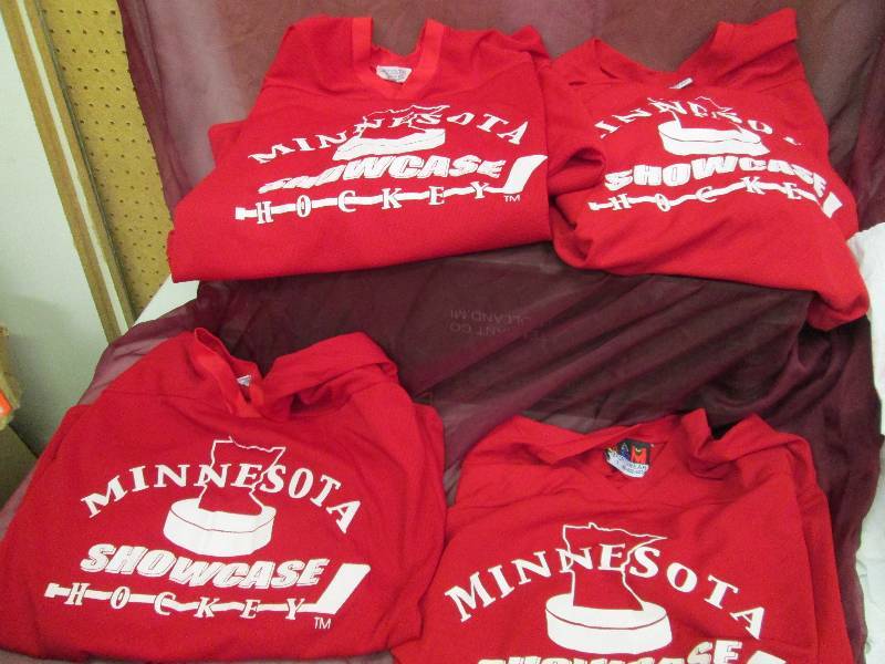 lot 43 image: Minnesota Show case hockey jersey d...