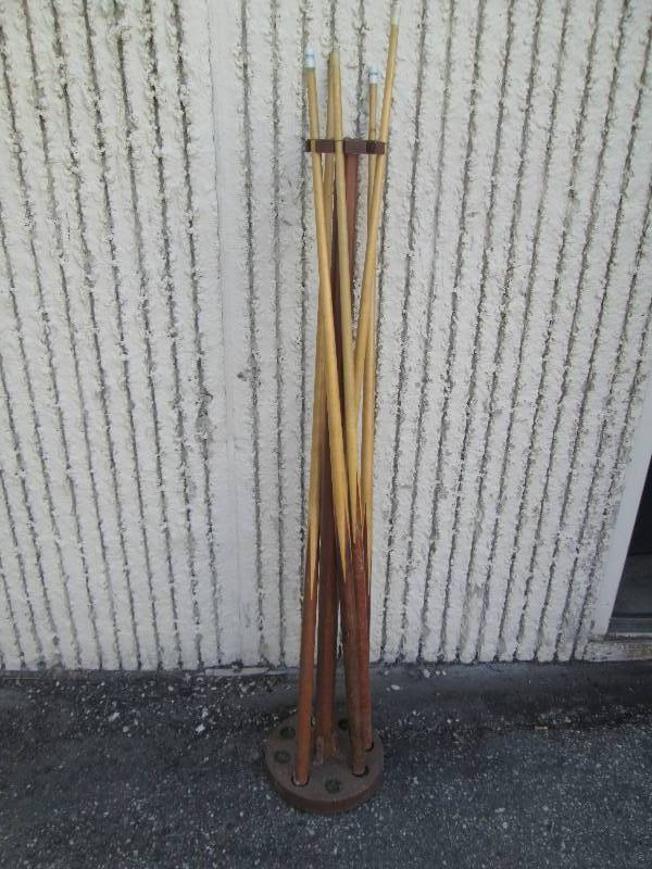 lot 166 image: Pool stick and stand...