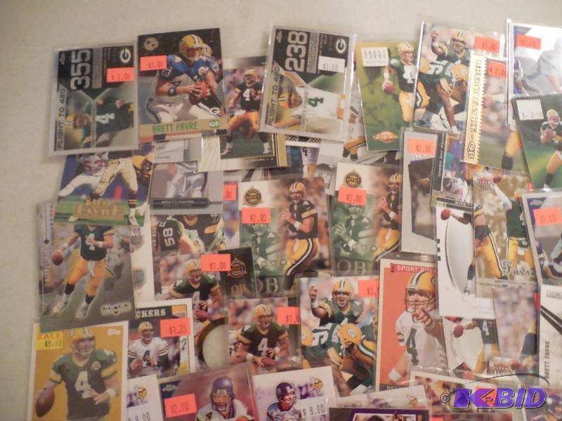 lot 58-COPY image: (50) Brett Favre Cards. Huge collection - lot - Packers