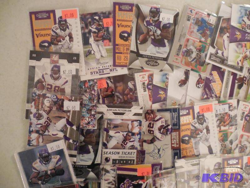 lot 59-COPY image: (50) Adrian Peterson Cards- Huge Collection - Lot