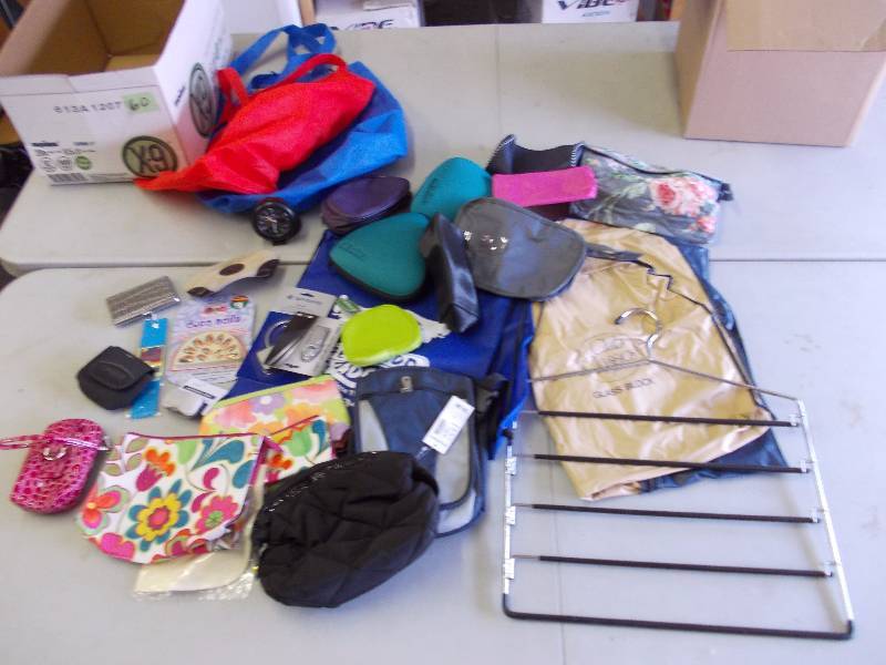 Space Saver Slack Hanger, Cosmetic Bags, Reusable Bags, Pedometer, Travel Clock, More